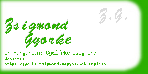 zsigmond gyorke business card